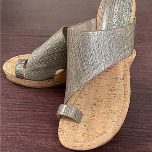 Donald Pliner wedge sandal. Never worn. Size 7.5.